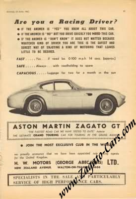 1960 Aston-Martin DB4 GT Zagato