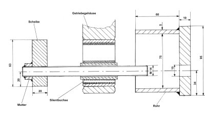 Aus-/Einziehgert fr das hintere Getriebelager (15634 Bytes)