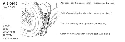 Tool for locking the flywheel (11794 bytes)